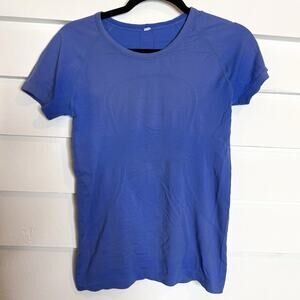 Lululemon Swiftly Short Sleeve Tee Periwinkle Blue Purple Athletic Top Size 6
